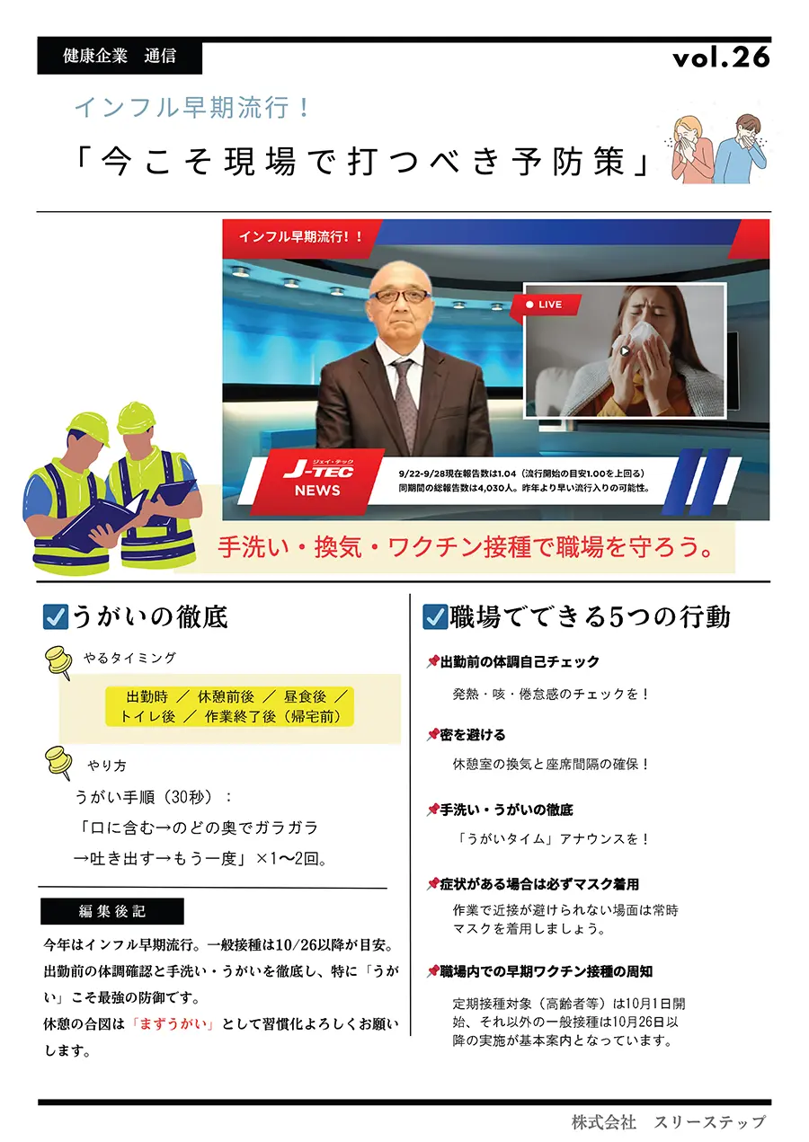 健康企業通信 vol25『現場で使える「カフェイン・ナップ」安全ガイド』